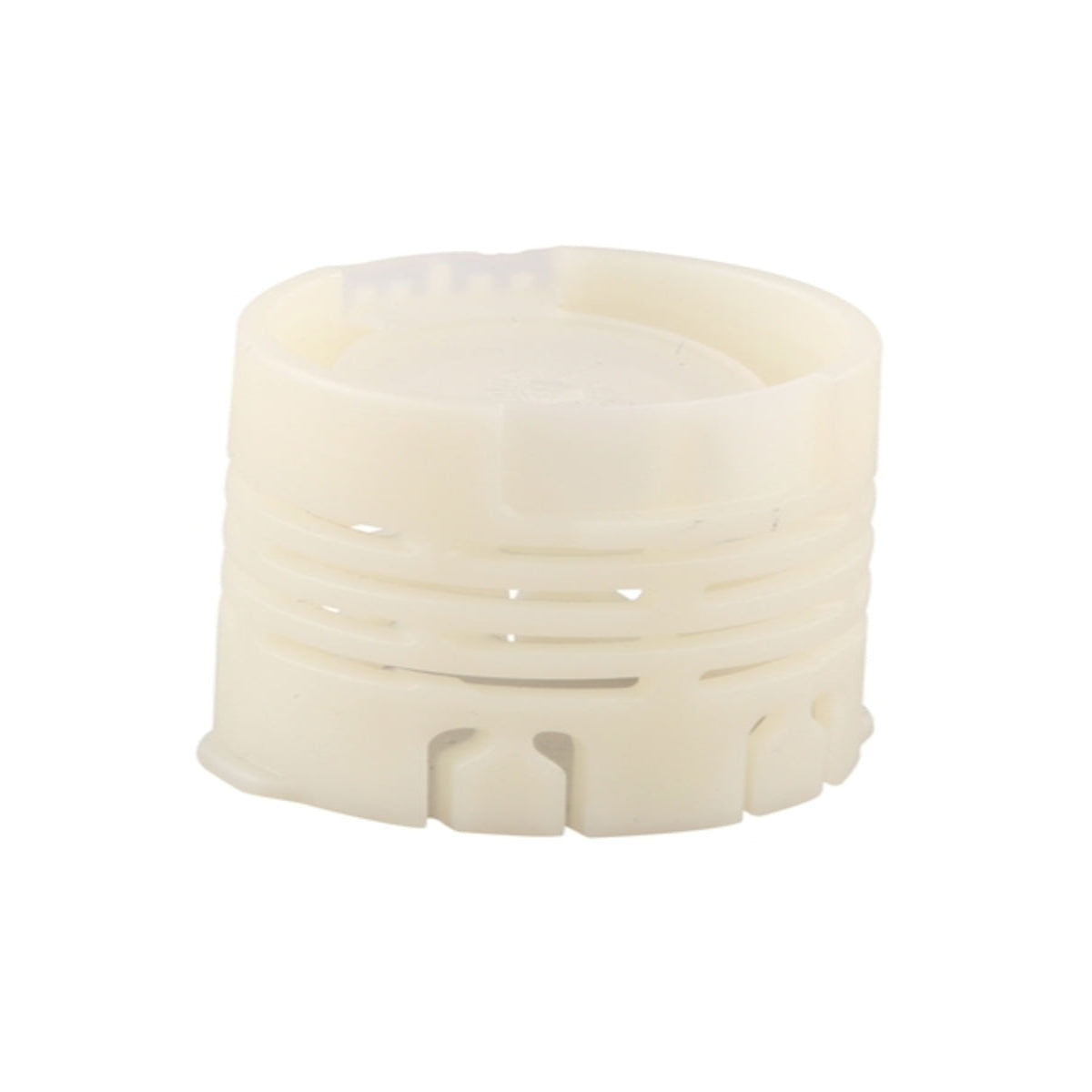 White woven candle holder on a white background