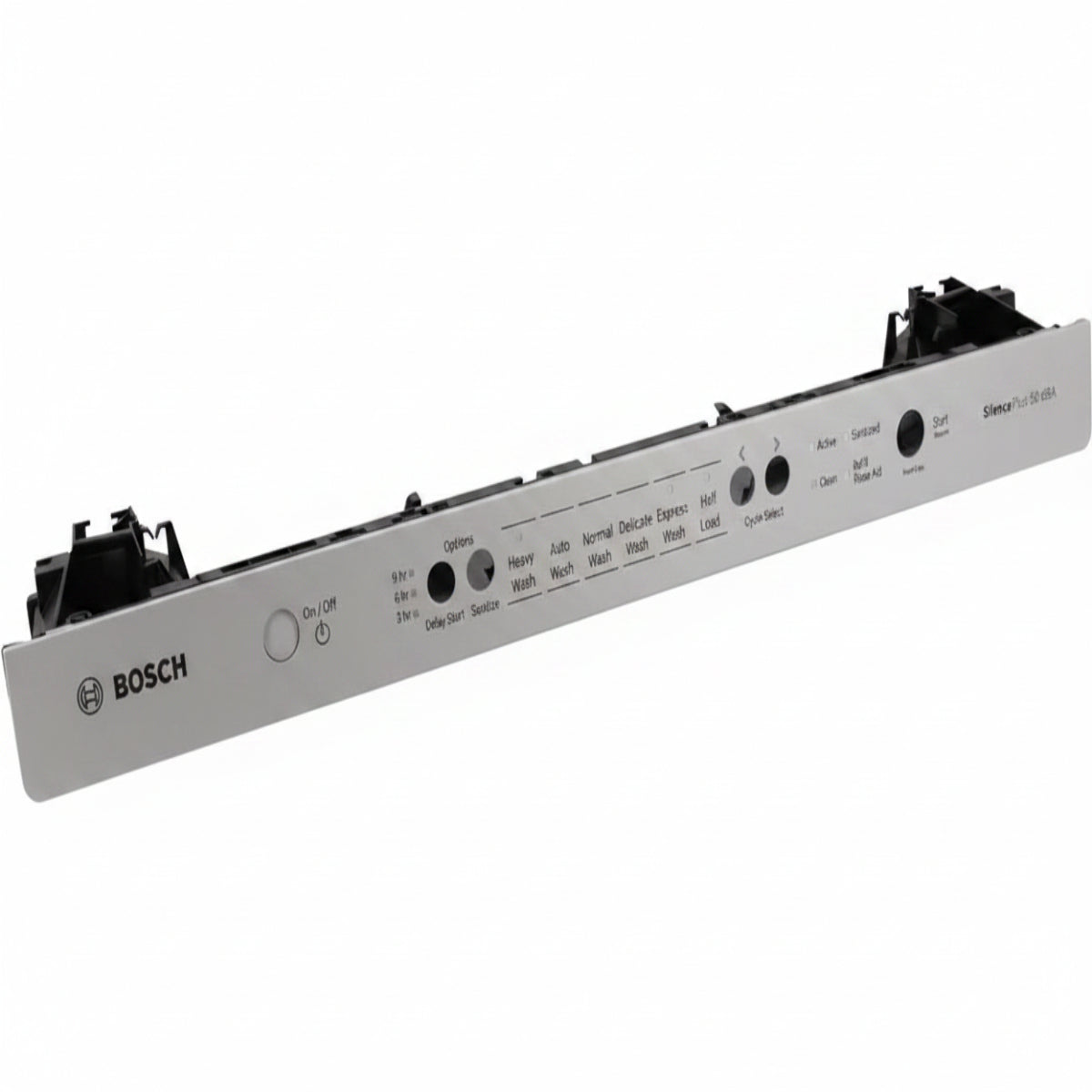 Bosch washing machine control panel on a white background
