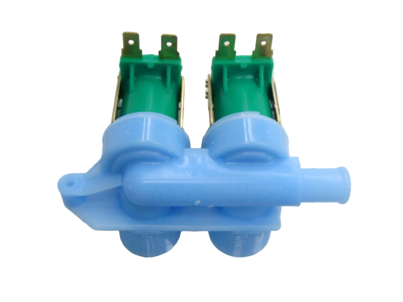 Mechanical component with blue and green parts on a grid background