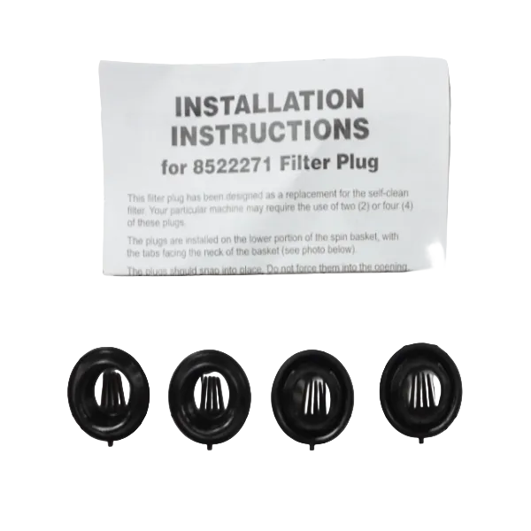 285868 Whirlpool Washer Filter Plug Kit, 4 Pack