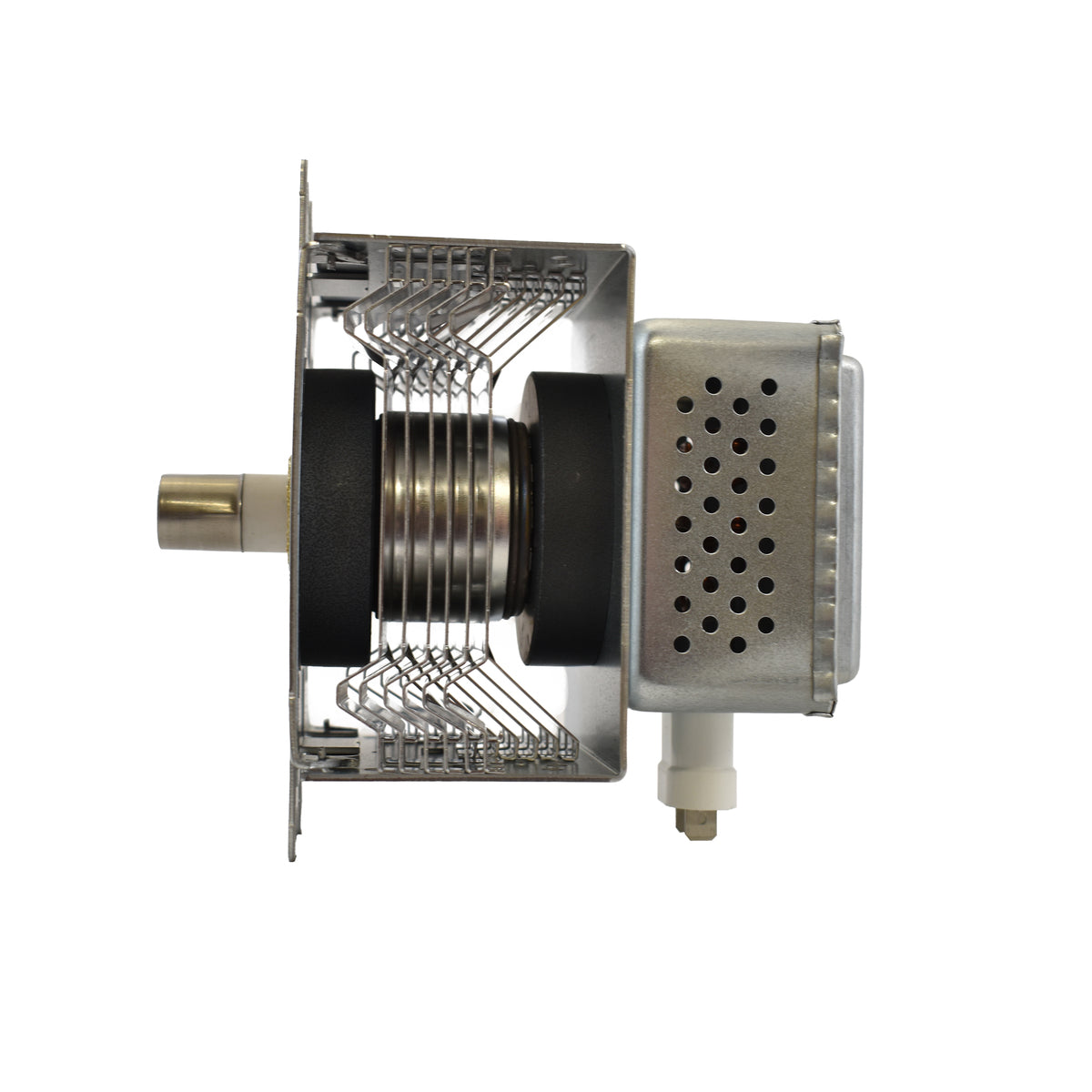 Mechanical component with metal parts on a white background