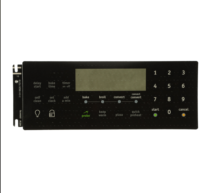 316419828 Frigidaire Range Oven Control Overlay, Black - Appliance Parts Canada