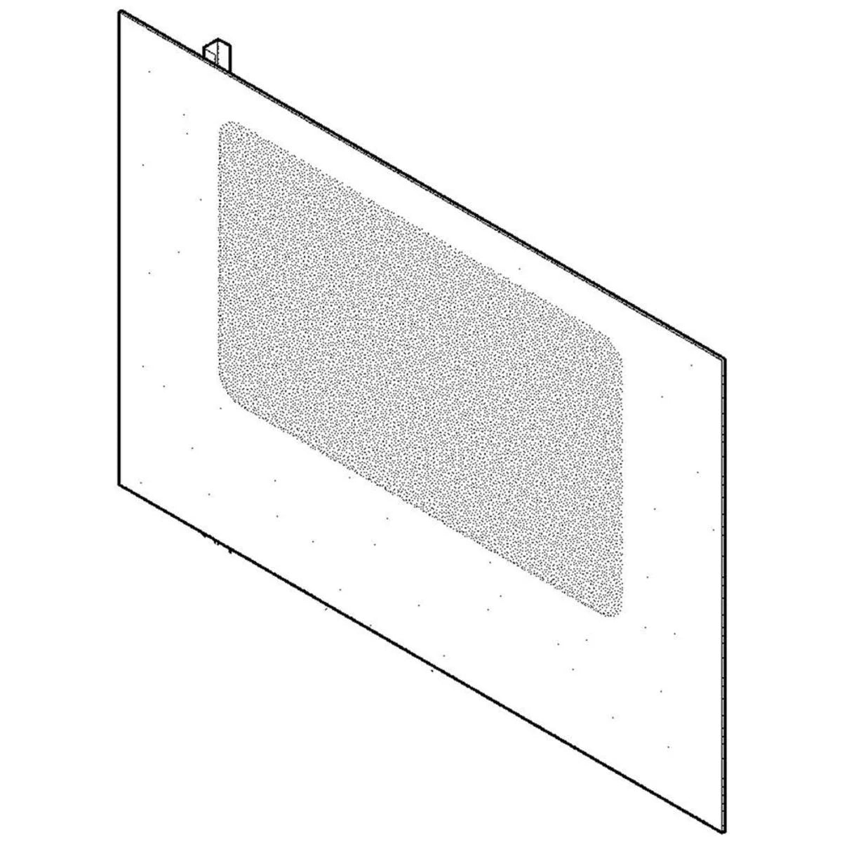 316559108 Frigidaire Range Glass Assembly, Outer, White