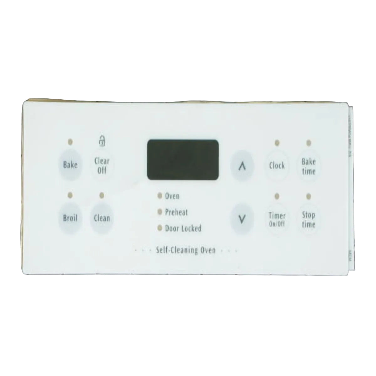 Control panel of an oven on a grid background