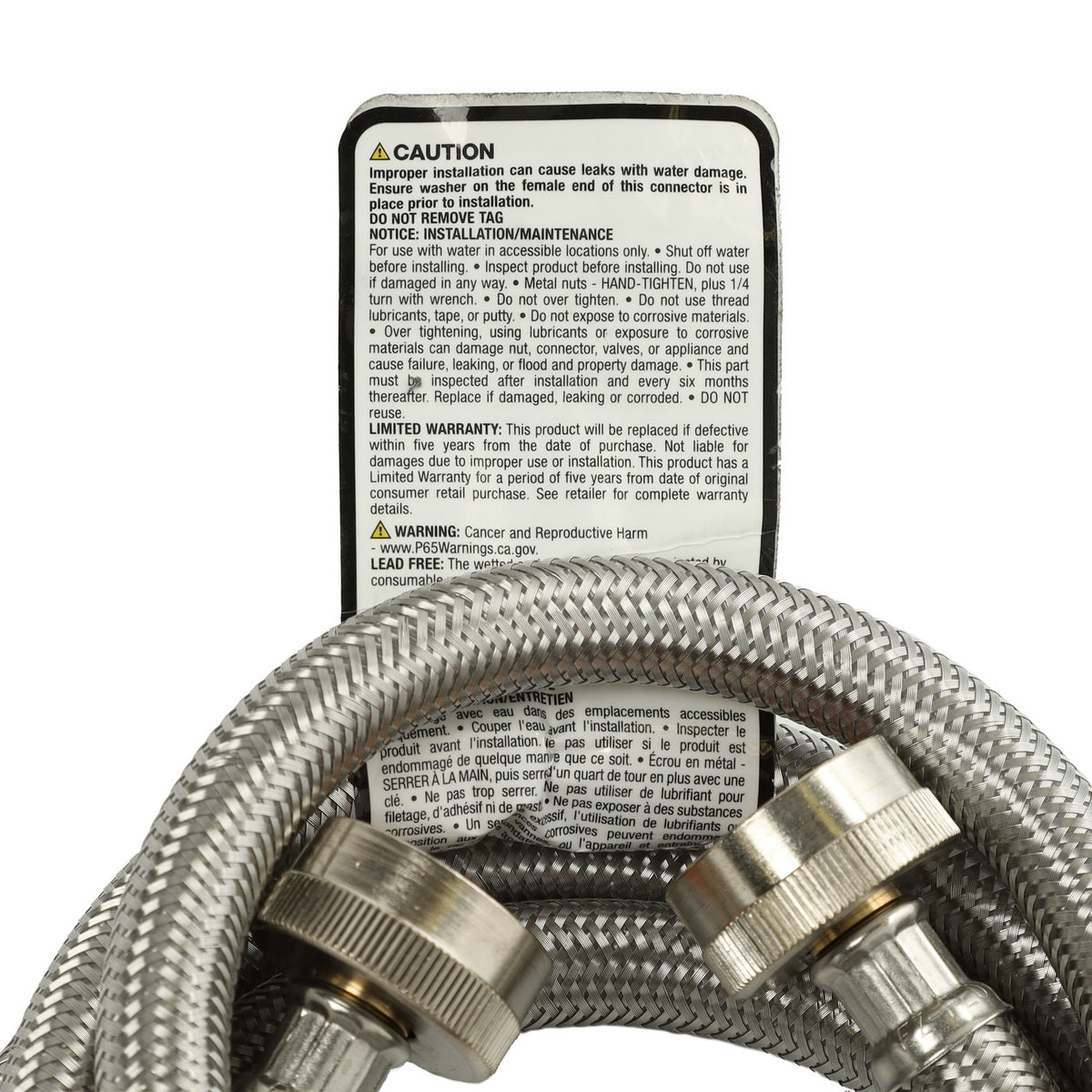 Frigidaire 5308816562 Washer Fill Hose, Stainless Steel, 72"