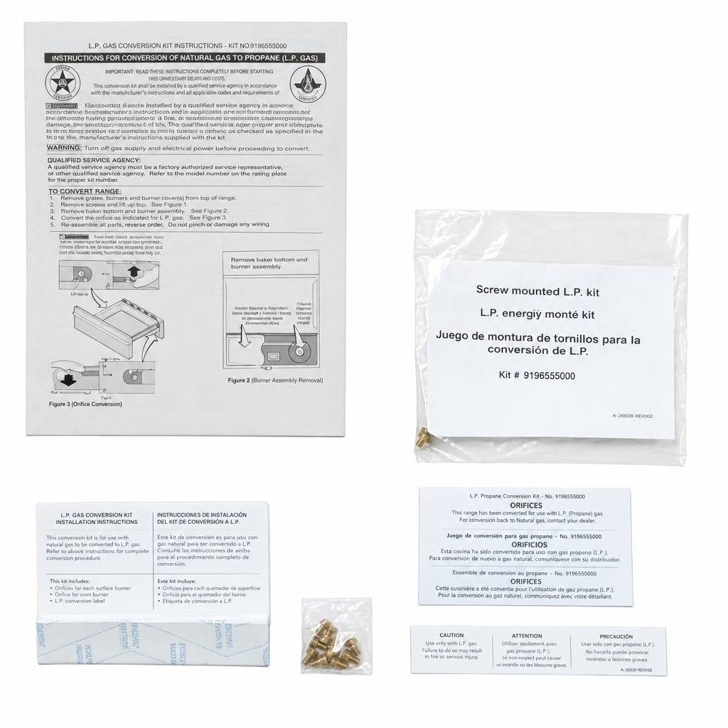 GRLP3 Frigidaire Range LP Conversion Kit W/Instructions