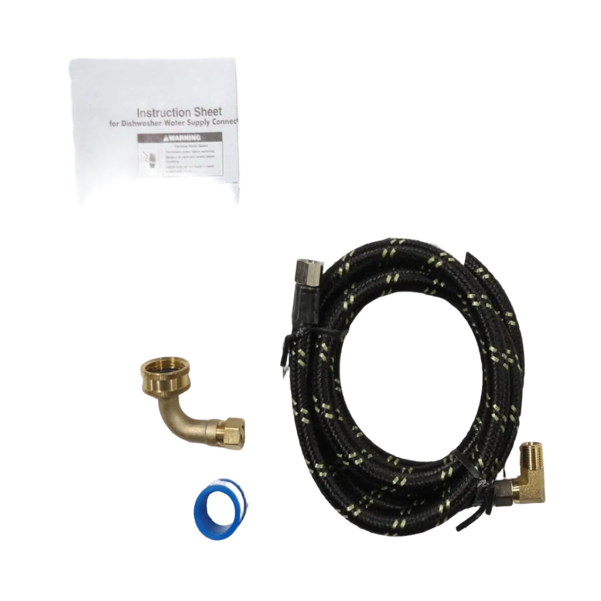 Whirlpool W10278636RC 6 FT BRAIDED HOSE W 3/8 & 3/