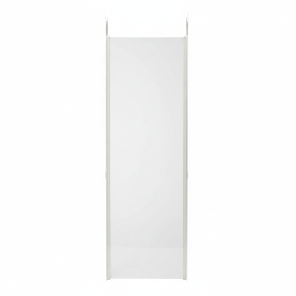 White metal grid against a tiled wall