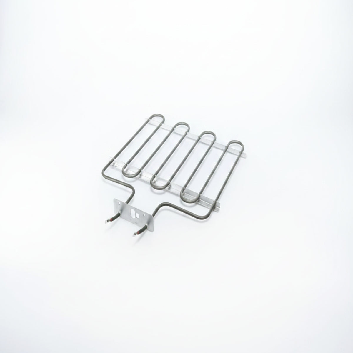 Metal heating element on a white background
