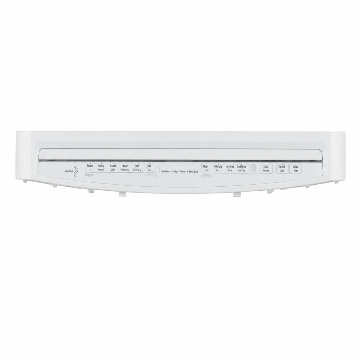W10811166 Whirlpool Dishwasher Control Panel, White