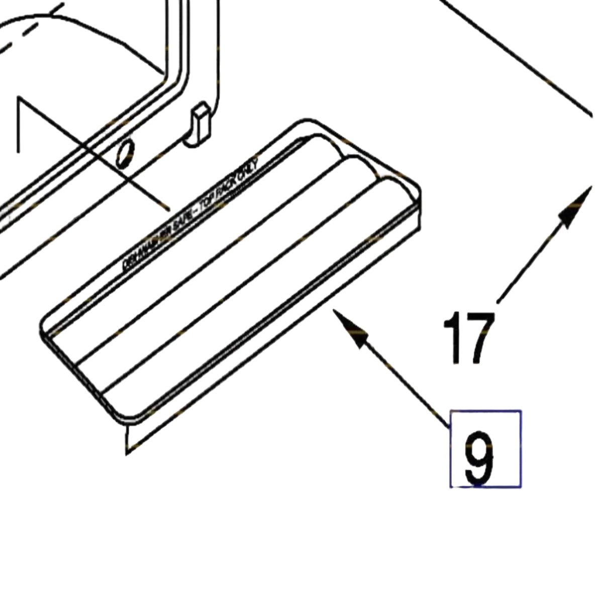 WP2206670B Whirlpool Refrigerator Dispenser Overflow Grille
