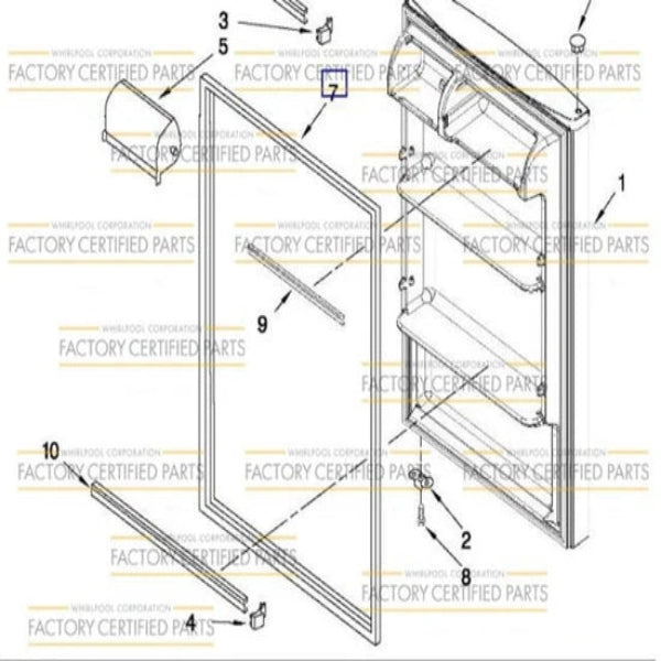 Whirlpool WP2319264T Refrigerator Door Gasket