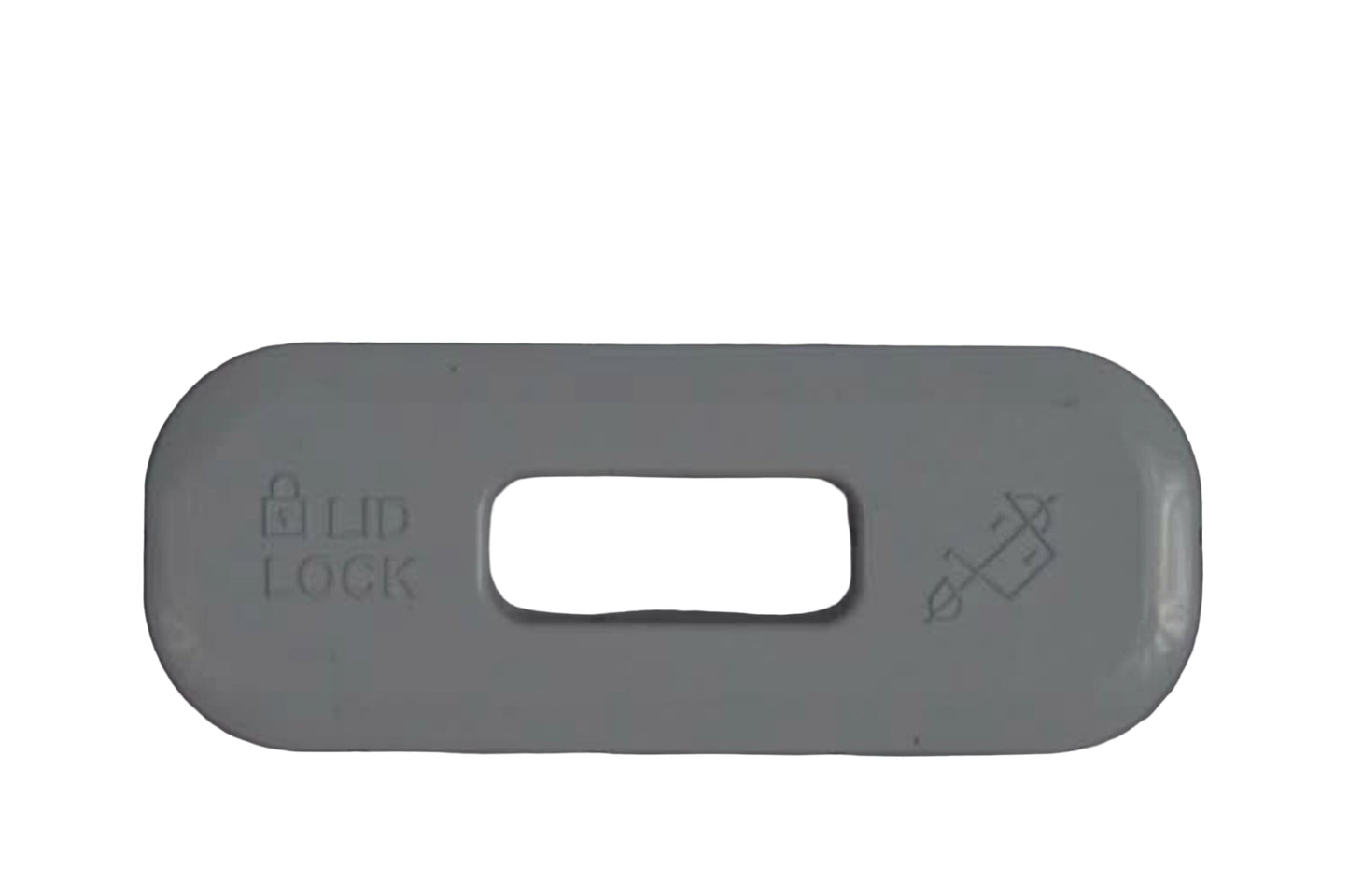 White plastic component with 'Solid Lock' text on a grid background