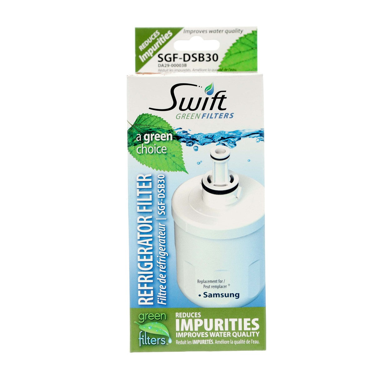 Swift Green Filter SGF-DSB30 Refrigerator Water Filter Replaces DA29-00003G, DA2900003AB - Appliance Parts Canada