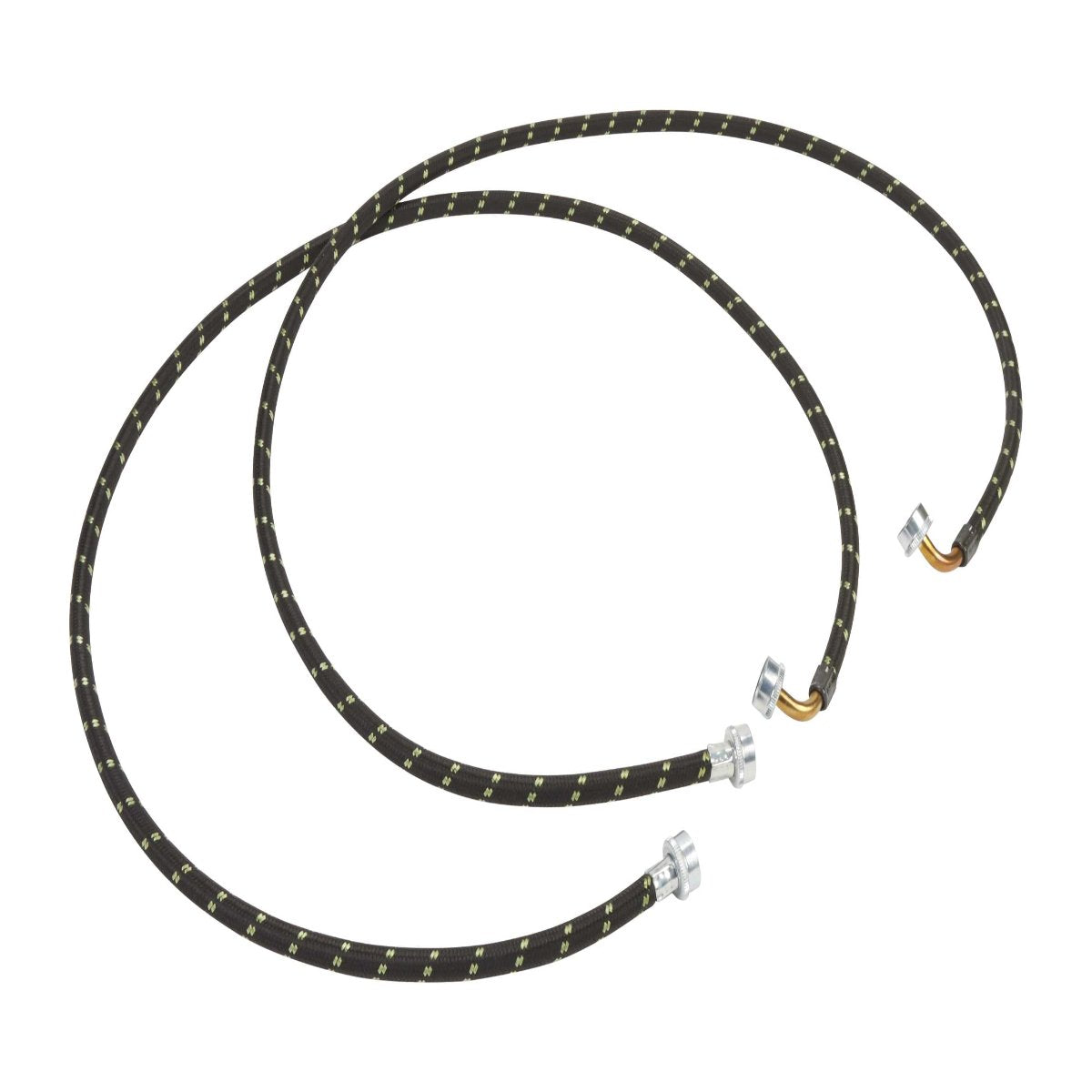 Whirlpool 8212638RP 6' Nylon-Shielded Washer Hoses (2 pack) with 90 Degree Elbow - Appliance Parts Canada