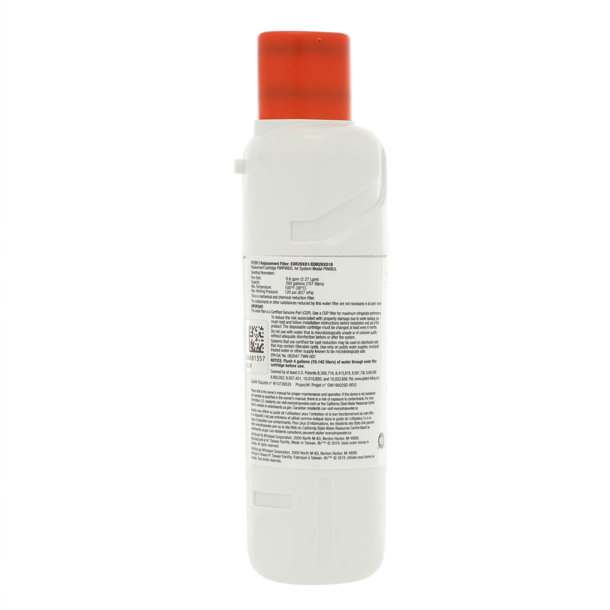 Whirlpool EDR2RXD1B #2 EveryDrop Refrigerator Water Filter - Appliance Parts Canada