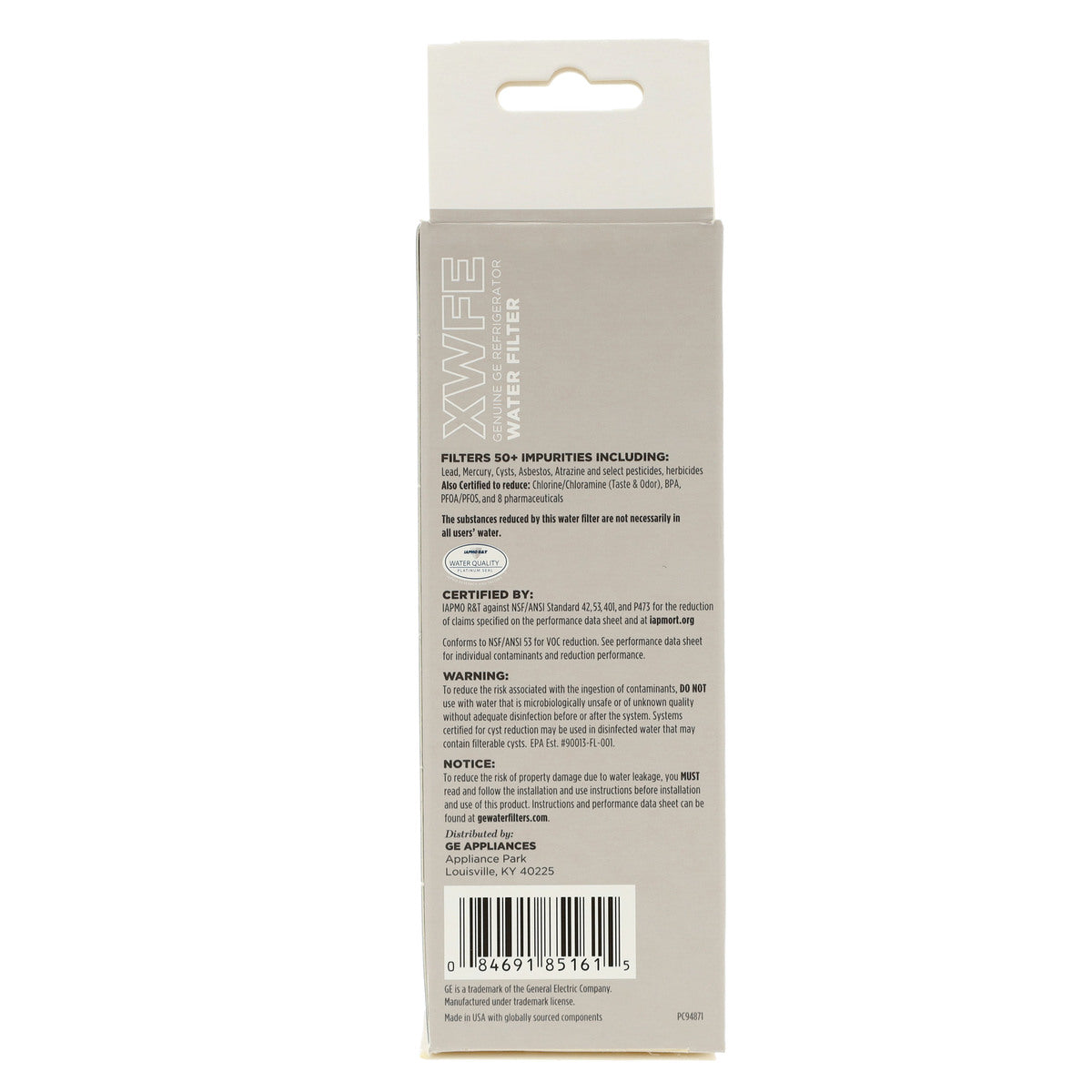 WR01F04788 GE Refrigerator Water Filter ASM XWFE - Appliance Parts Canada