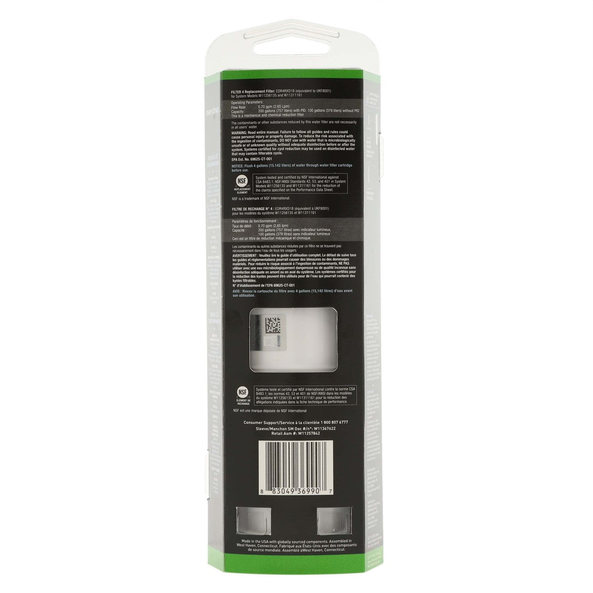 Whirlpool EDR4RXD1B #4 EveryDrop Refrigerator Water Filter - Appliance Parts Canada