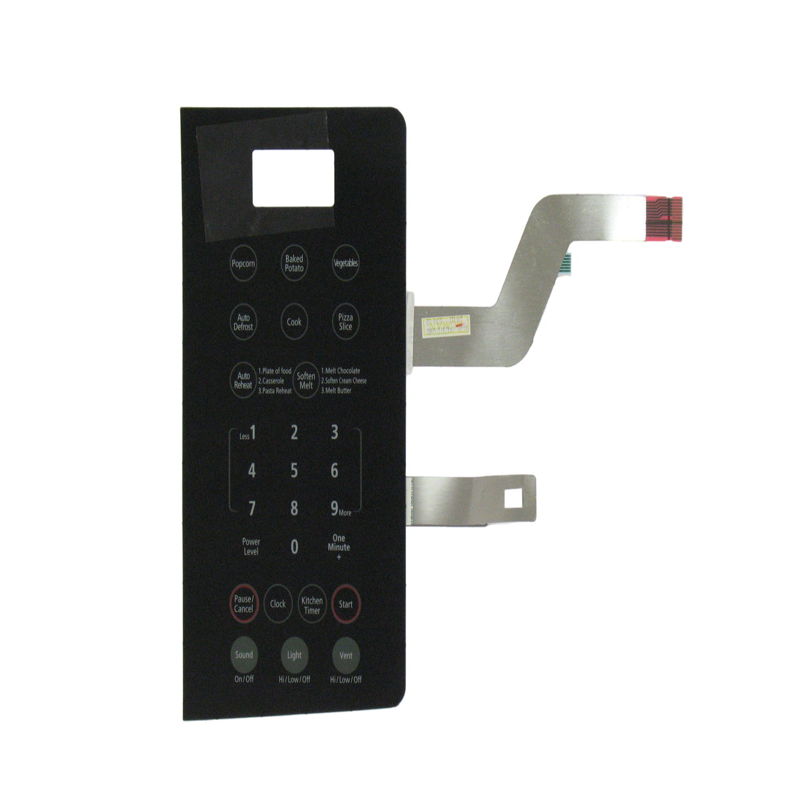 Digital keypad with flexible cable on a white background