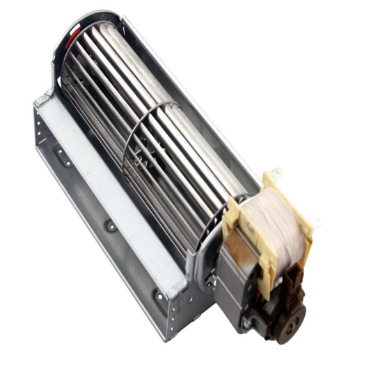 Mechanical component, possibly a fan or motor, on a white background