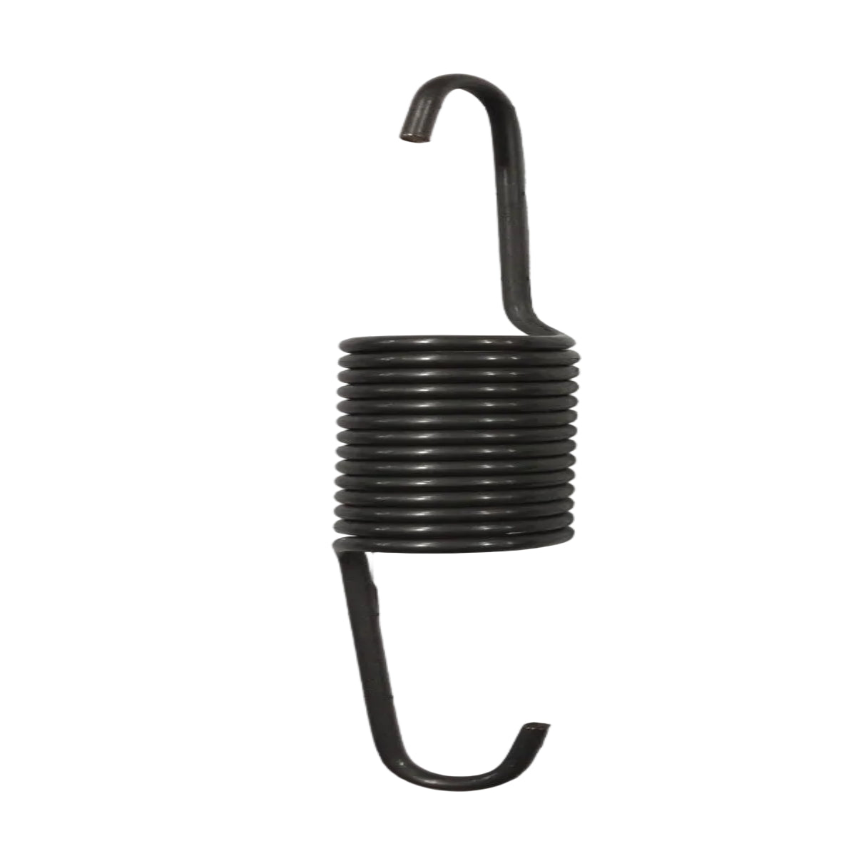 Coiled spring with hooks on a grid background