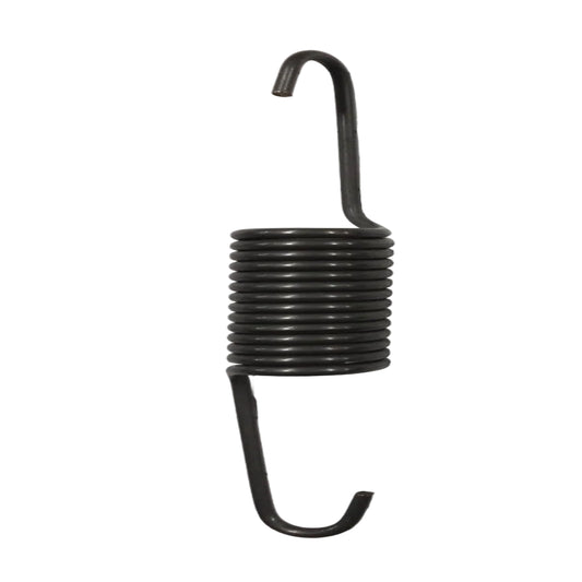 Coiled spring with hooks on a grid background