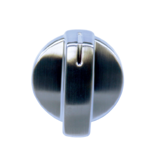 Metallic knob on a white background