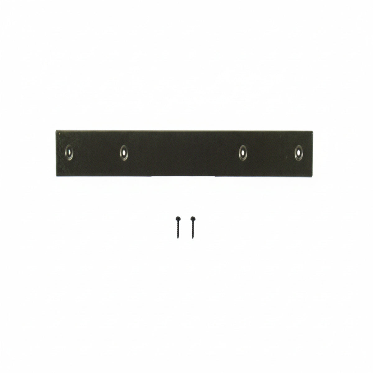 Black metal bracket on a grid background