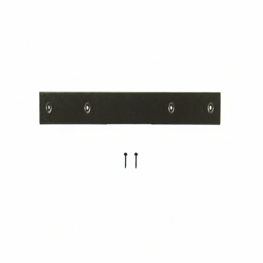 Black metal bracket on a grid background
