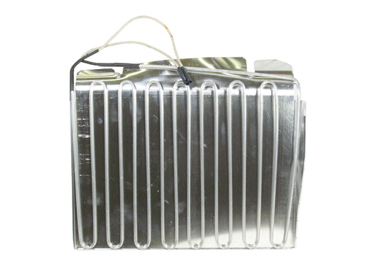 Metallic cooling fin on a grid background