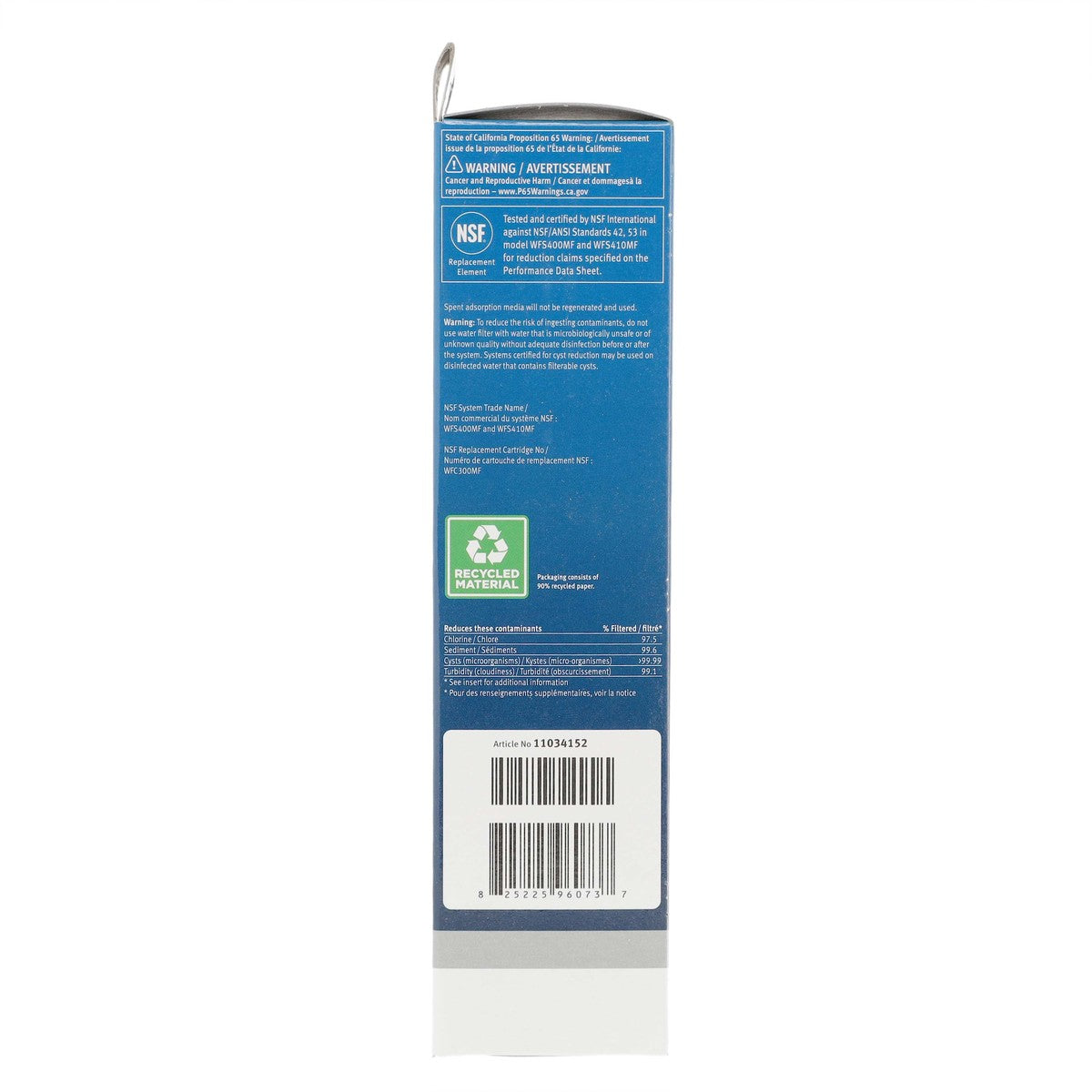 11034152 Bosch UltraClarity Refrigerator Water Filter, BORPLFTR10, RA450010, REPLFLTR10