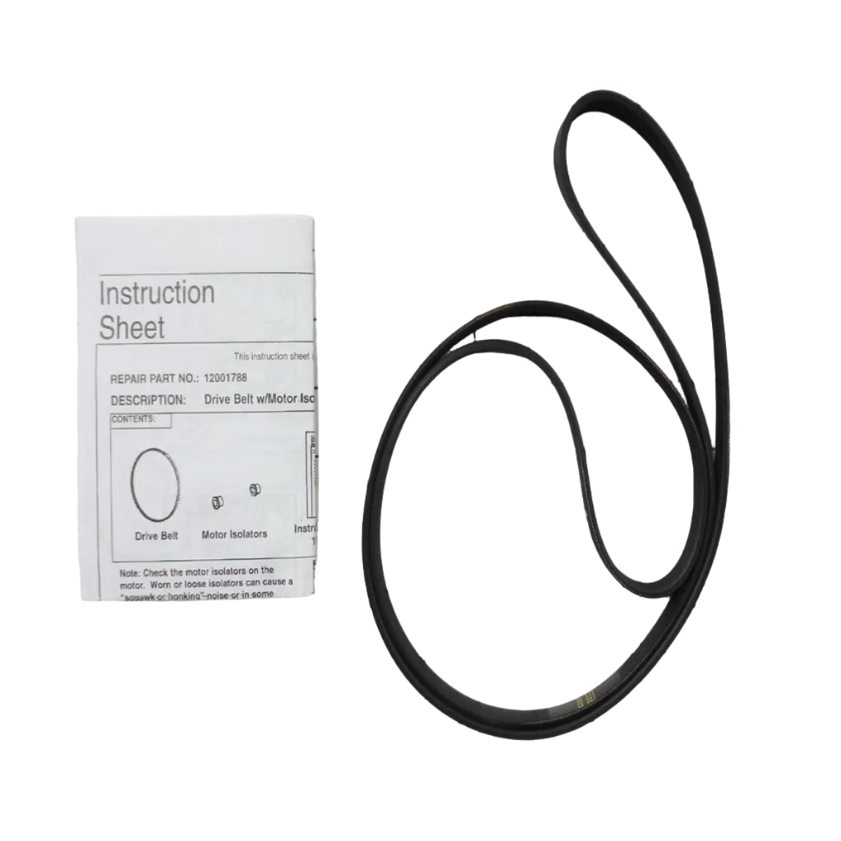 12001788 Whirlpool Washer Drive Belt and Motor Insulator Kit