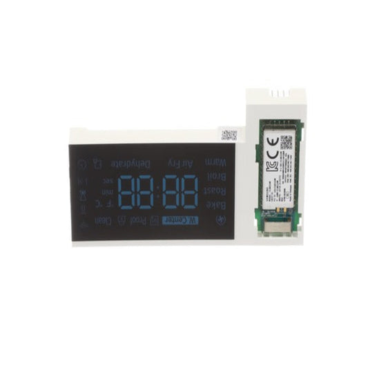 Digital display module with blue LED digits on a white background