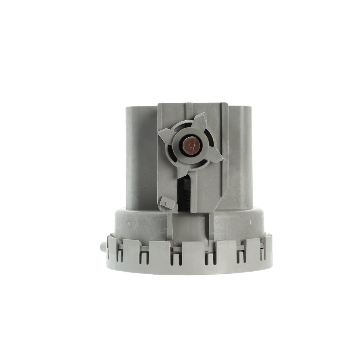Gray mechanical component on a white background