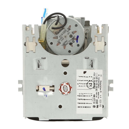 Mechanical relay component on a white background