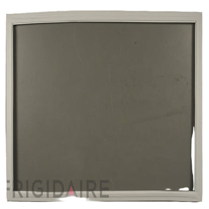 Frigidaire refrigerator door panel with visible wear and tear