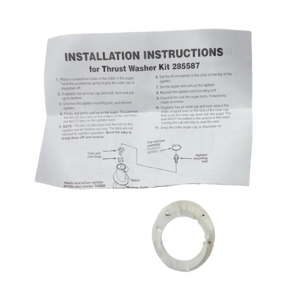 285587 Whirlpool Washer Thrust Spacer
