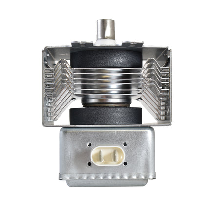Metallic engine component on a white background