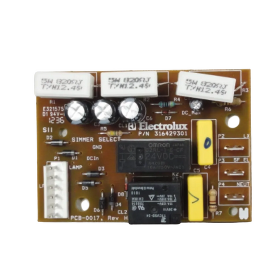 316429301 Frigidaire Range Simmer Select Board