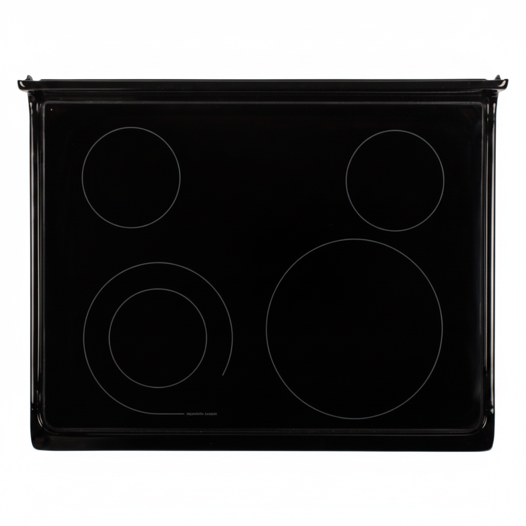 316531983 Frigidaire Range Main Cooktop Glass Assembly, Black