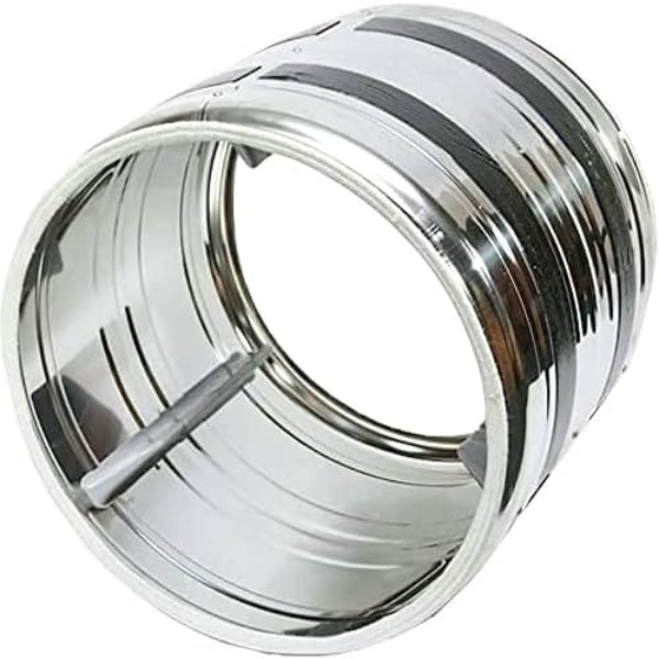 Chrome metal ring with a white background
