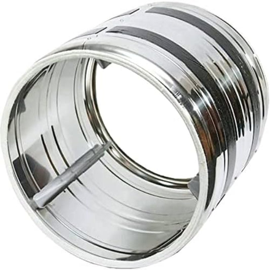 Chrome metal ring with a white background