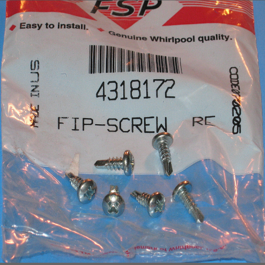 Whirlpool 4318172 SCREW, FOAMED-IN PANEL