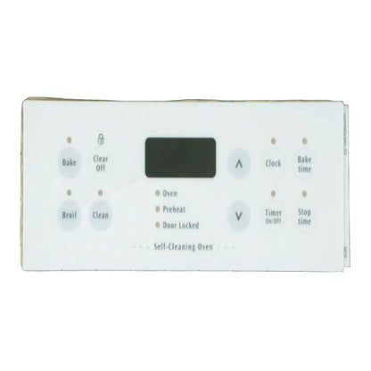 Control panel of an oven on a grid background