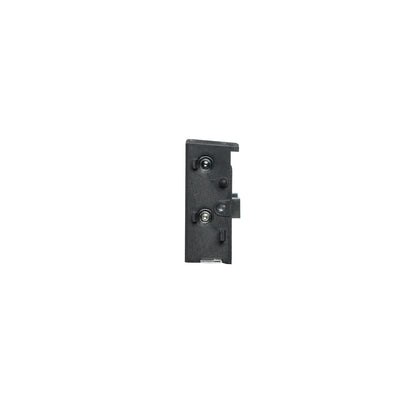 Black metal bracket on a white background