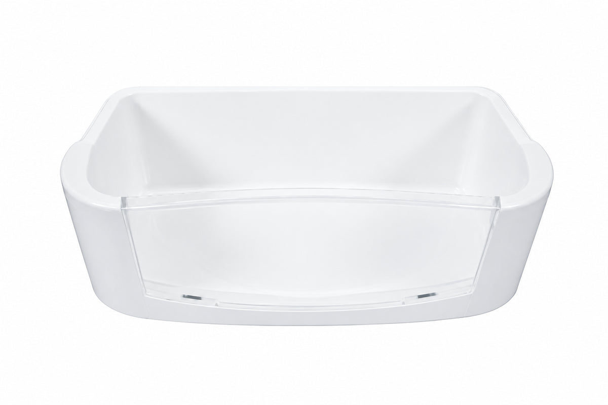 Whirlpool 67004040 Refrigerator Medium Door Bin, Clear/White