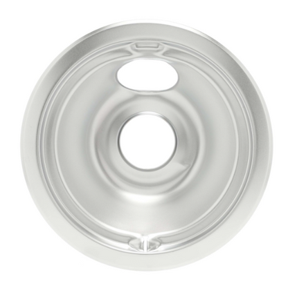 WS01L09257 GE Stove Burner Drip Pan - Regular 6" Chrome