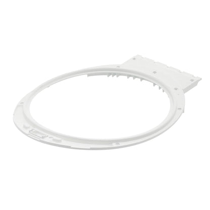 White plastic ring on a white background