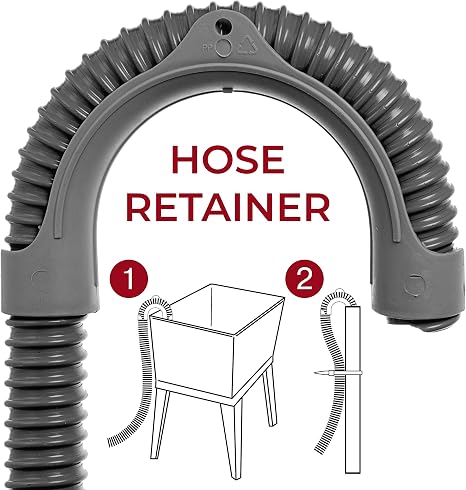 Universal Washing Machine Drain Hose - 10 Ft Flexible & Reinforced - Black PP & Alloy Steel - Compatible with Most Brands - Easy Installation - No Leaks