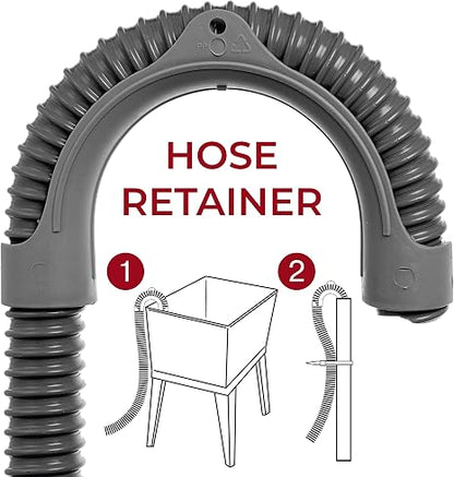 Universal Washing Machine Drain Hose - 10 Ft Flexible & Reinforced - Black PP & Alloy Steel - Compatible with Most Brands - Easy Installation - No Leaks